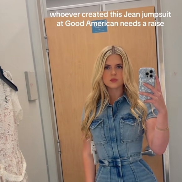 Good American Denim Jumpsuit Women's 0/XS Fit For Success NWT - Picture 5 of 9